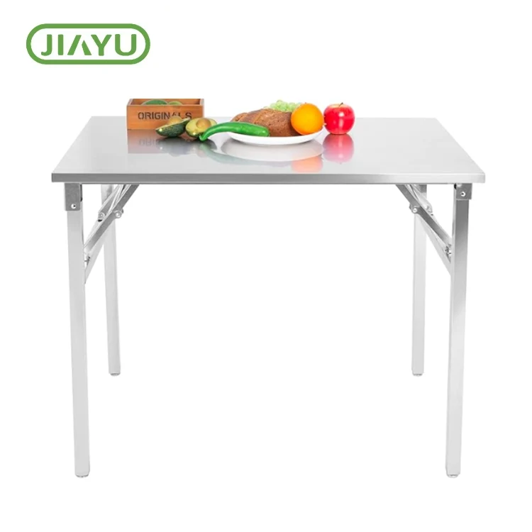 Portable foldable stainless steel camping table