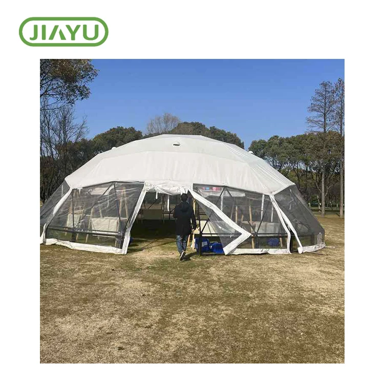 Hindi tinatablan ng taktikal na taktikal na geodesic base camp tent